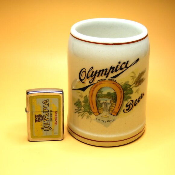 Cascade Keepsakes Olympia Stein Lighter Beer Brands - Picture 1 of 13